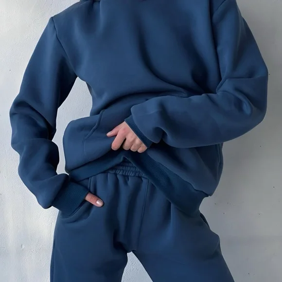 NEW Hoodie & Joggers winter set ❄️ Fleece model. 90% premium Turkish cotton. - Picture 4 of 4